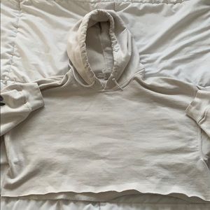 White jacket crop top